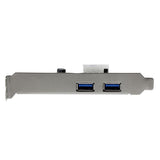 StarTech.com 2 Port PCI Express PCIe SuperSpeed (5Gbps) USB 3.0 Card Adapter with UASP - LP4 Power