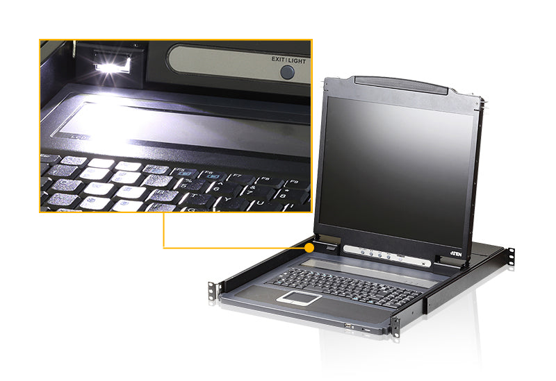 ATEN CL3000N KVM switch Rack mounting Black