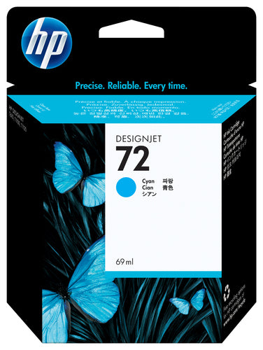 HP Cartouche d'encre cyan clair n°72 69-ml avec encre Vivera print head Thermal inkjet