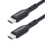 StarTech.com 6ft (1.8m) USB-C Charging Cable, Charge & Sync, 60W (3A) PD, USB 2.0 Laptop Charger Cable, TPE Jacket - Black USB C Charging Cord