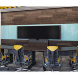 Middle Atlantic ForumTM Floor-to-Wall Mounted 66" (3 Bay) Display Stand for (2) 50" to 55" Displays, Dark Colorway