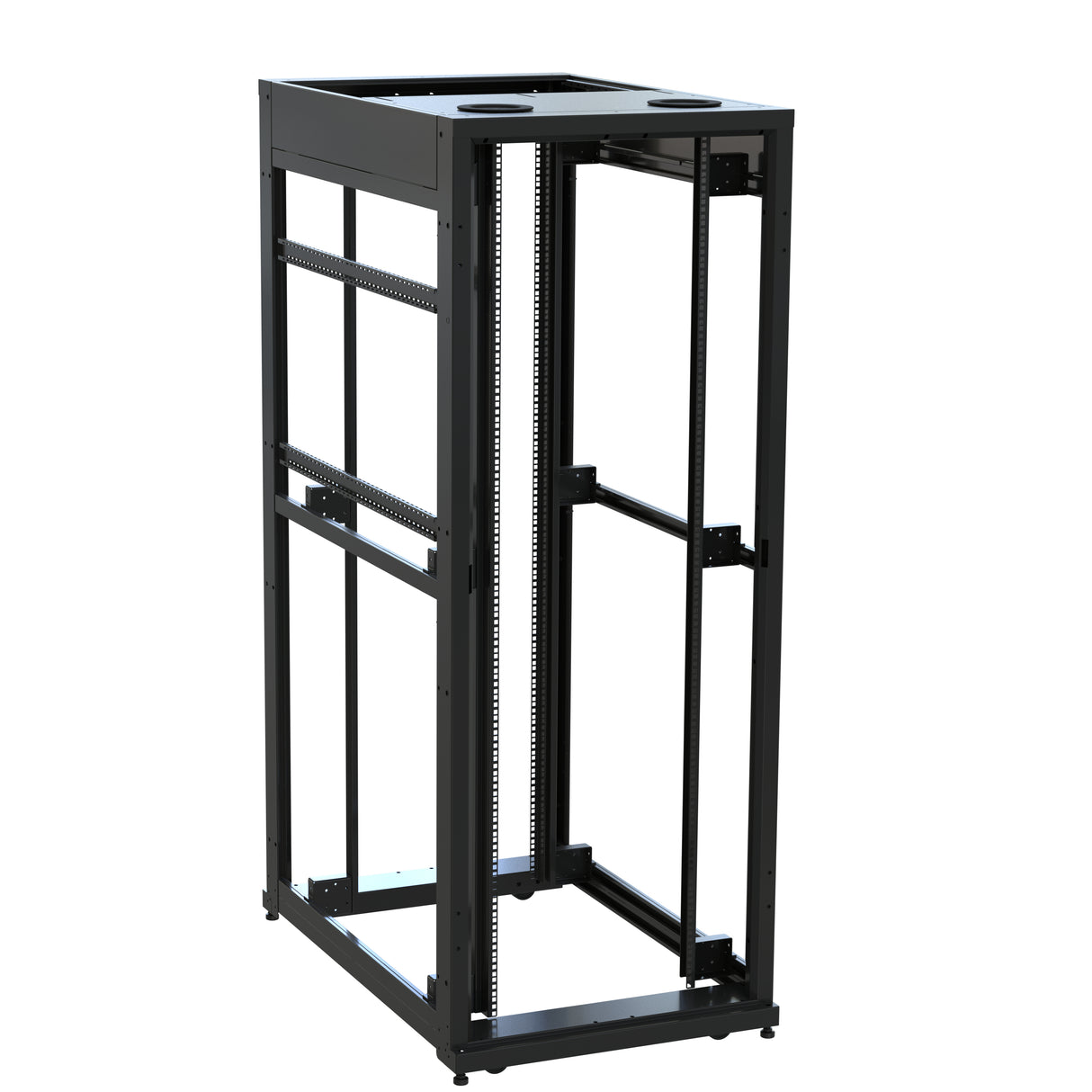 Middle Atlantic 42 RU SNE Series Rack Frame, 48 Inches Deep, 30 Inches Wide with Cage Nut Rackrail