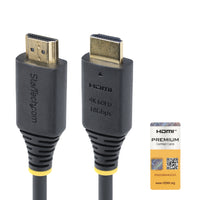 StarTech.com 30ft (9.1m) Active High Speed HDMI Cable, 4K 60Hz/1440p 144Hz, HDR10/HDCP 2.2/ARC, 18Gbps, UHD HDMI 2.0 Cord for TV/Monitor/Display, TPE Jacket