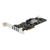 StarTech.com 4 Port USB 3.0 PCIe Card w/ 4 Dedicated 5Gbps Channels (USB 3.2 Gen 1) - UASP - SATA / LP4 Power - PCI Express Adapter Card