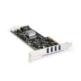 StarTech.com 4 Port USB 3.0 PCIe Card w/ 4 Dedicated 5Gbps Channels (USB 3.2 Gen 1) - UASP - SATA / LP4 Power - PCI Express Adapter Card