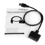 StarTech.com SATA to USB Cable, USB 5Gbps to 2.5in SATA I II III Hard Drive Adapter, External Converter for SSD or HDD Data Transfer