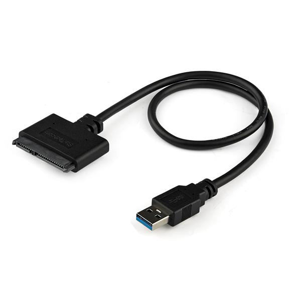 StarTech.com SATA to USB Cable, USB 5Gbps to 2.5in SATA I II III Hard Drive Adapter, External Converter for SSD or HDD Data Transfer