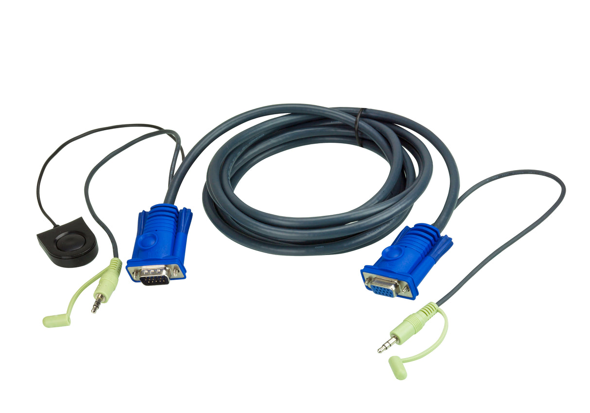 ATEN 2L-5203B video cable adapter 3 m VGA (D-Sub) + 3.5mm Black