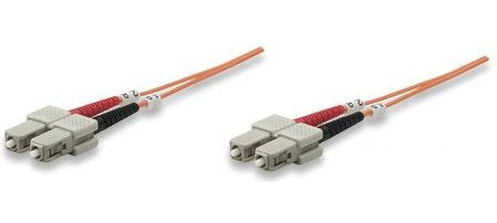 Intellinet Fiber Optic Patch Cable, OM1, SC/SC, 1m, Orange, Duplex, Multimode, 62.5/125 µm, LSZH, Fibre, Lifetime Warranty
