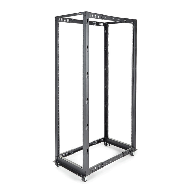 StarTech.com 42U 4-Post Server Rack, 19in Open Frame Rack with 40in (101cm) Mounting Depth and 1323lb (600kg) Weight Capacity, Mobile or Floor Mount IT Rack
