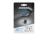 Samsung FIT Plus USB flash drive 256 GB USB Type-A 3.2 Gen 1 (3.1 Gen 1) Black, Stainless steel