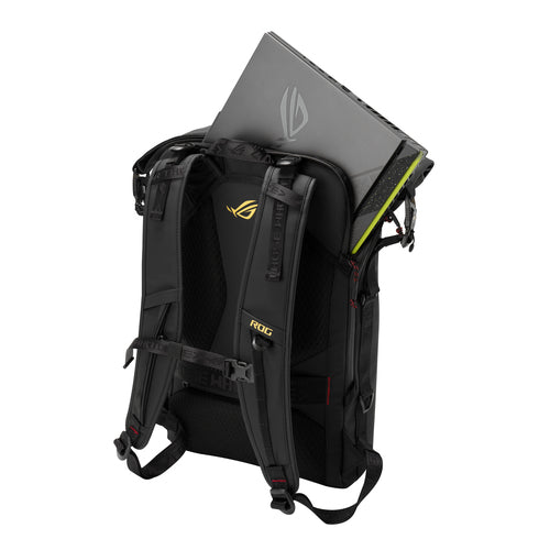 ASUS ROG SLASH Edition 20 backpack Roll top backpack Black Polyester, PU leather