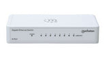 Manhattan 8-Port Gigabit Ethernet Switch, Desktop Size, Plastic, IEEE 802.3az (Energy Efficient Ethernet), Three Year Warranty, Box