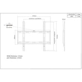 Manhattan TV & Monitor Mount, Wall, Fixed, 1 screen, Screen Sizes: 32-55", Black, VESA 200x200 to 400x400mm, Max 40kg, LFD, Lifetime Warranty