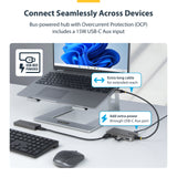StarTech.com 4-Port USB-A Hub, 5Gbps, Bus Powered, USB-A to 4x USB-A Hub with USB-C Auxiliary Power Input, 1ft/30cm Host Cable, Portable Desktop/Laptop USB Hub