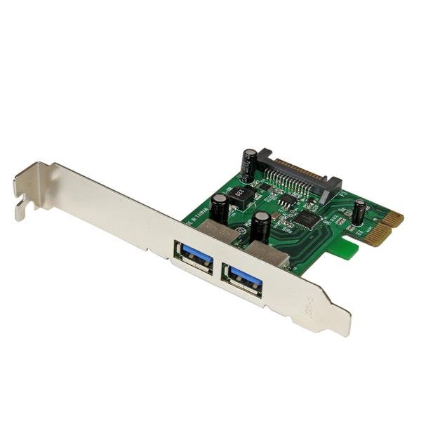 StarTech.com 2 Port PCI Express PCIe SuperSpeed (5Gbps) USB 3.0 Card Adapter with UASP - SATA Power - TAA