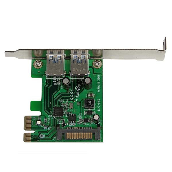 StarTech.com 2 Port PCI Express PCIe SuperSpeed (5Gbps) USB 3.0 Card Adapter with UASP - SATA Power - TAA