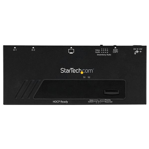 StarTech.com 2 Port HDMI Switch w/ Automatic and Priority Switching - 1080p - TAA