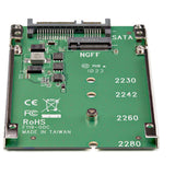 StarTech.com M.2 SATA SSD to 2.5in SATA Adapter, M.2 NGFF to SATA Converter, Open-Frame Bracket, 7mm High, M2 Hard Drive Adapter - Not Compatible with NVMe - TAA