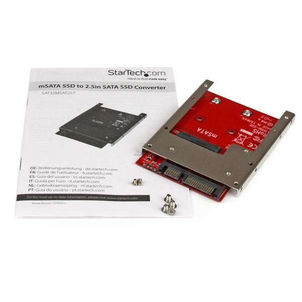 StarTech.com mSATA SSD to 2.5in SATA Adapter Converter - TAA