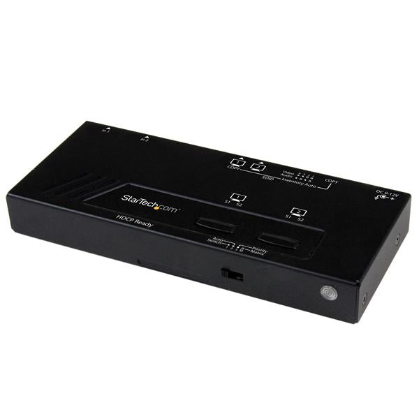 StarTech.com 2X2 HDMI Matrix Switch w/ Automatic and Priority Switching – 1080p - TAA
