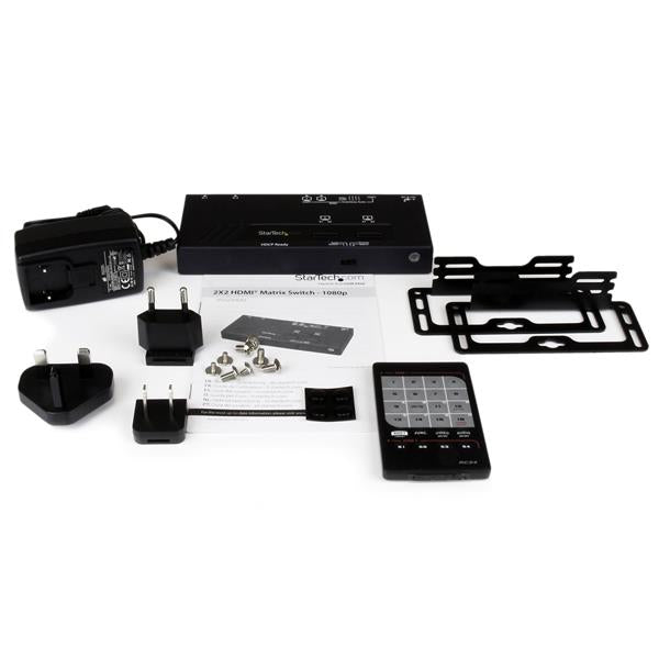StarTech.com 2X2 HDMI Matrix Switch w/ Automatic and Priority Switching – 1080p - TAA