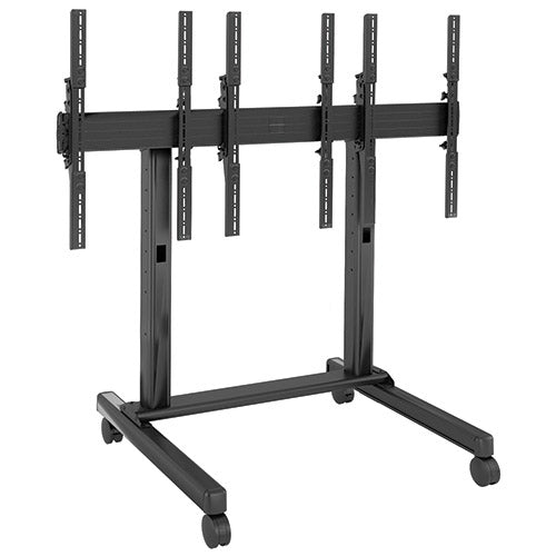 Chief Fusion® 3 x 1 Portrait Micro-Adjustable Large Freestanding Video Wall Cart