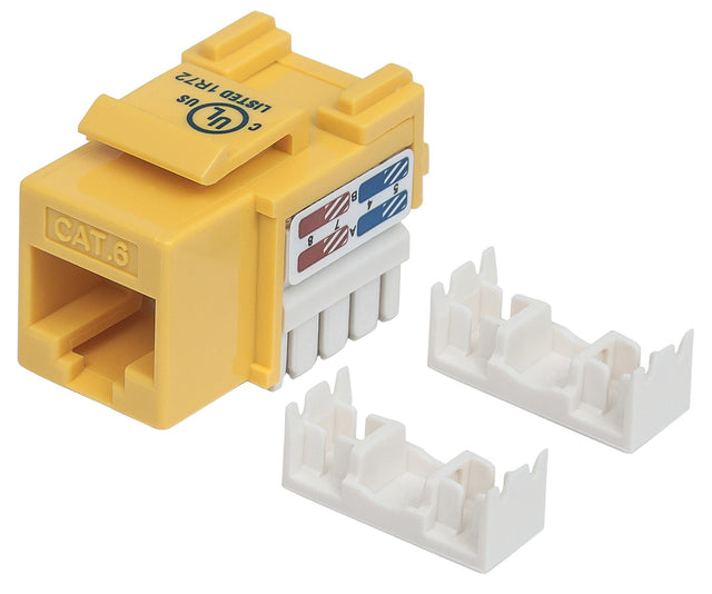 Intellinet Keystone Jack, Cat6, UTP, Punch-down, Yellow