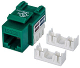 Intellinet Keystone Jack, Cat6, UTP, Punch-down, Green