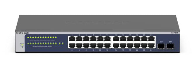 NETGEAR GS724T-600NAS network switch Managed L2+/L3 Gigabit Ethernet (10/100/1000) 1U Blue, Grey