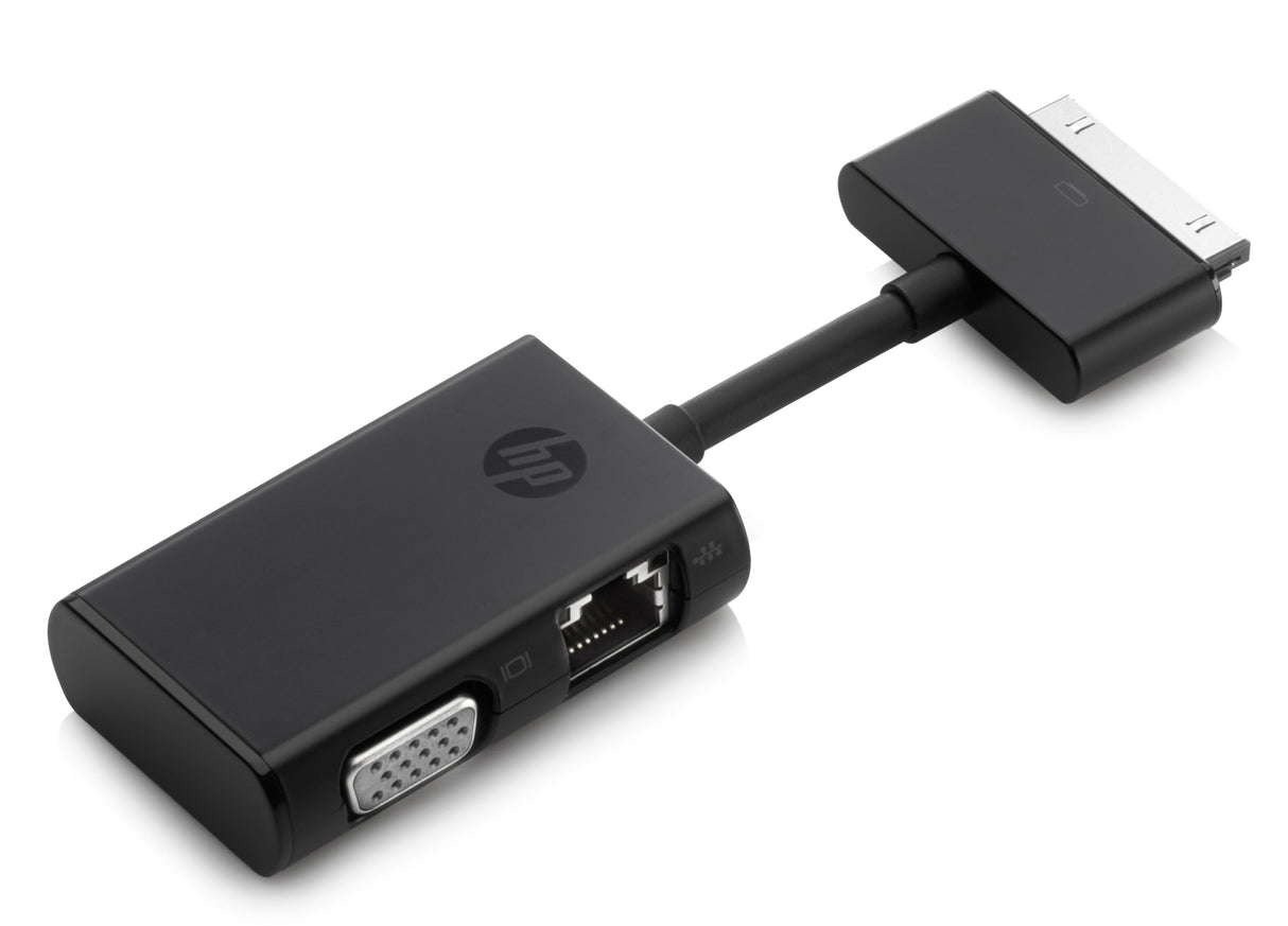 HP Dock Connector to Ethernet and VGA Adapter