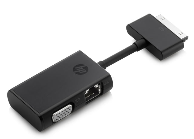 HP Dock Connector to Ethernet and VGA Adapter