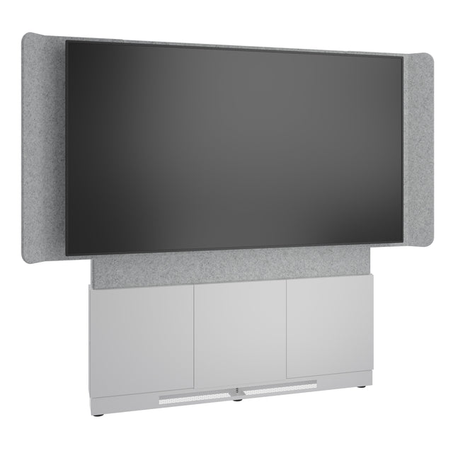 Middle Atlantic ForumTM Floor-to-Wall Mounted 66" (3 Bay) Display Stand for (1) 86" to 100" Display, Light Colorway