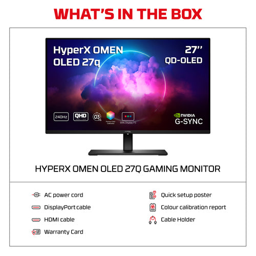 HyperX OMEN OLED 27 inch QHD 240Hz Gaming Monitor - OMEN OLED 27q