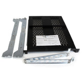 StarTech.com 2U Vented Sliding Server Rack Shelf w/ Cable Management Arm - 27.6 to 31.6in Adjustable Mounting Depth - 110lb - 19" Server Tray Shelf for Equipment Rack - 24in Deep