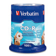 Verbatim CD-R 80MIN 700MB 52X Blank White Surface 100pk Spindle 100 pc(s)