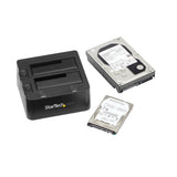 StarTech.com Dual-Bay USB 3.0 to SATA Hard Drive Docking Station, USB Hard Drive Dock, External 2.5/3.5" SATA I/II/III SSD/HDD Docking Station, Hot-Swap Hard Drive Bay, Top-Loading