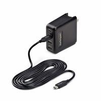 StarTech.com 100W USB-C Wall Charger, 2x USB-C/2x USB-A, Quick Charging Portable GaN Charger Power Adapter, USB Power Delivery 3.0, 6ft/1.8m Cable