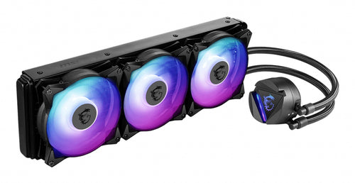 MSI MAG CORELIQUID 360R V2 Liquid CPU Cooler '360mm Radiator, 3x 120mm ARGB PWM Fan, ARGB lighting, Center Supported, Compatible with Intel and AMD Platforms, Latest LGA 1700 ready'