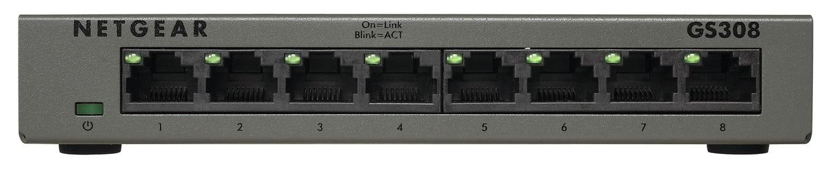 NETGEAR GS308-100PAS network switch Unmanaged L2 Gigabit Ethernet (10/100/1000) Grey