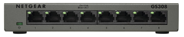 NETGEAR GS308-100PAS network switch Unmanaged L2 Gigabit Ethernet (10/100/1000) Grey