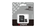 Kingston Technology 16GB microSDHC Industrial C10 A1 pSLC Card + SD Adapter