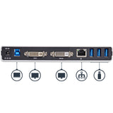 StarTech.com Dual-Monitor USB 3.0 Docking Station with DVI and Vertical Stand