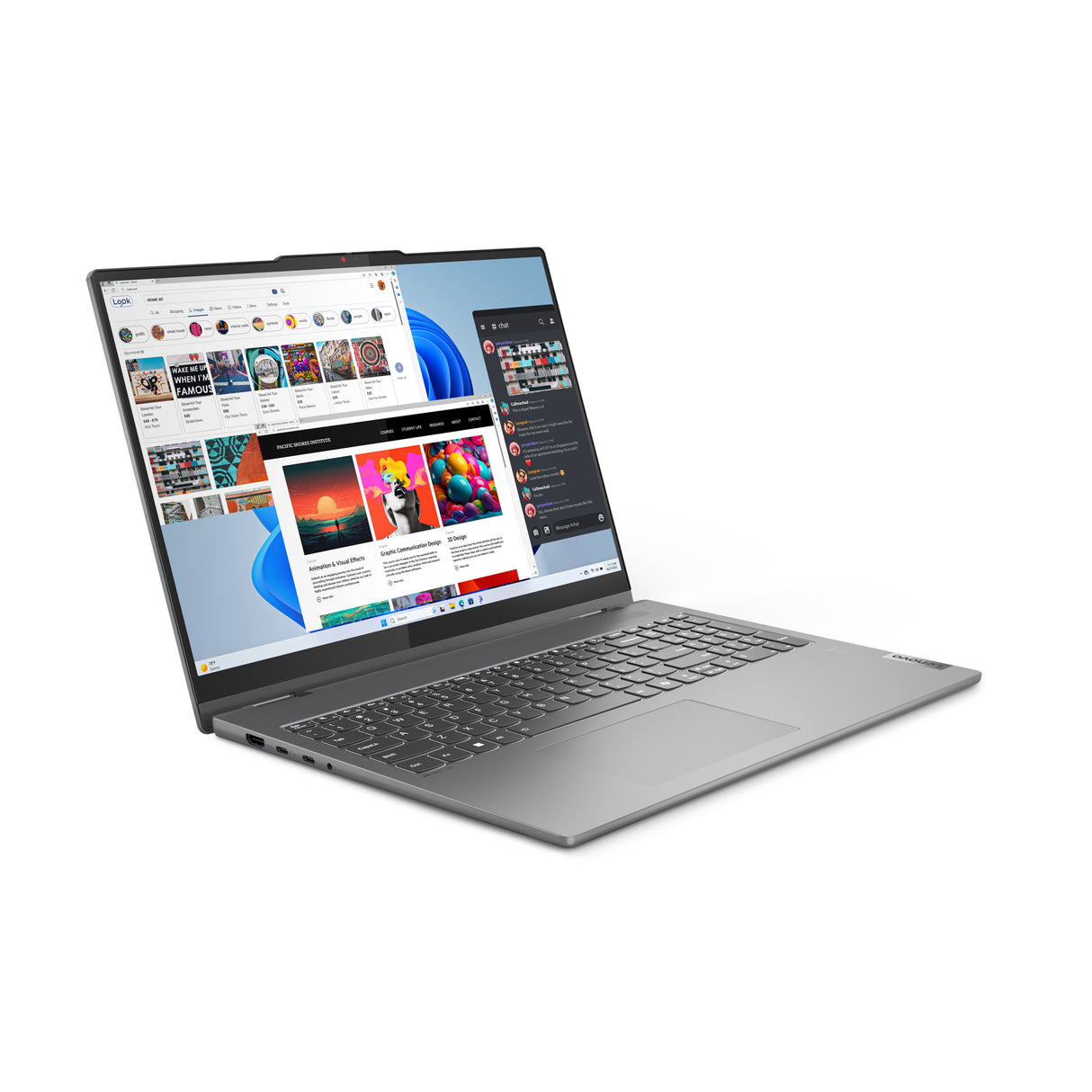 Lenovo IdeaPad 5 2-in-1 16AHP9 AMD Ryzen™ 5 8645HS Hybrid (2-in-1) 40.6 cm (16") Touchscreen WUXGA 16 GB LPDDR5x-SDRAM 512 GB SSD Wi-Fi 6 (802.11ax) Windows 11 Home English, French Grey