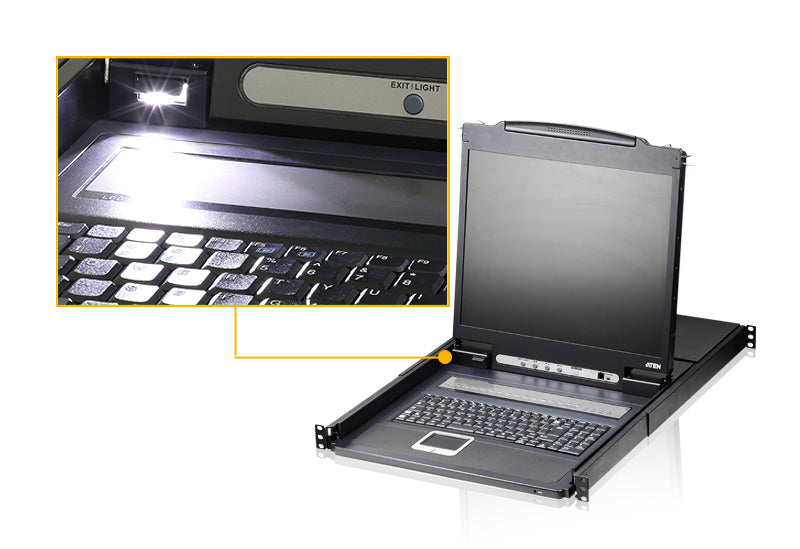 ATEN CL1308N KVM switch Rack mounting Black