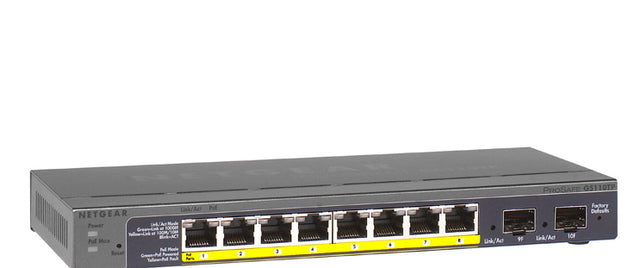 NETGEAR GS110TP Managed Gigabit Ethernet (10/100/1000) Power over Ethernet (PoE) Black