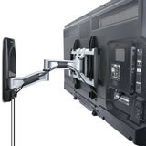 StarTech.com Articulating TV Wall Mount, VESA Wall Mount, Supports 26 to 65 inch/99lb/Flat/Curved TVs, Retractable Low Profile Wall Mount TV Bracket, Adjustable Corner TV Wall Mount - TAA