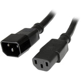 StarTech.com 1ft (30cm) Power Extension Cord, C14 to C13, 10A 125V, 18AWG, Computer Power Cord Extension, IEC-320-C14 to IEC-320-C13 AC Power Cable Extension for Power Supply, UL Listed