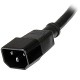 StarTech.com 3ft (1m) Heavy Duty Extension Cord, IEC 320 C14 to IEC 320 C13 Black Extension Cord, 15A 125V, 14AWG, Heavy Gauge Power Extension Cable, IEC 320 C14 to IEC 320 C13 AC Power Cord - UL Listed