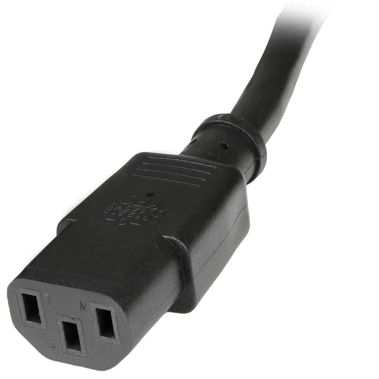 StarTech.com 3ft (1m) Heavy Duty Extension Cord, IEC 320 C14 to IEC 320 C13 Black Extension Cord, 15A 125V, 14AWG, Heavy Gauge Power Extension Cable, IEC 320 C14 to IEC 320 C13 AC Power Cord - UL Listed